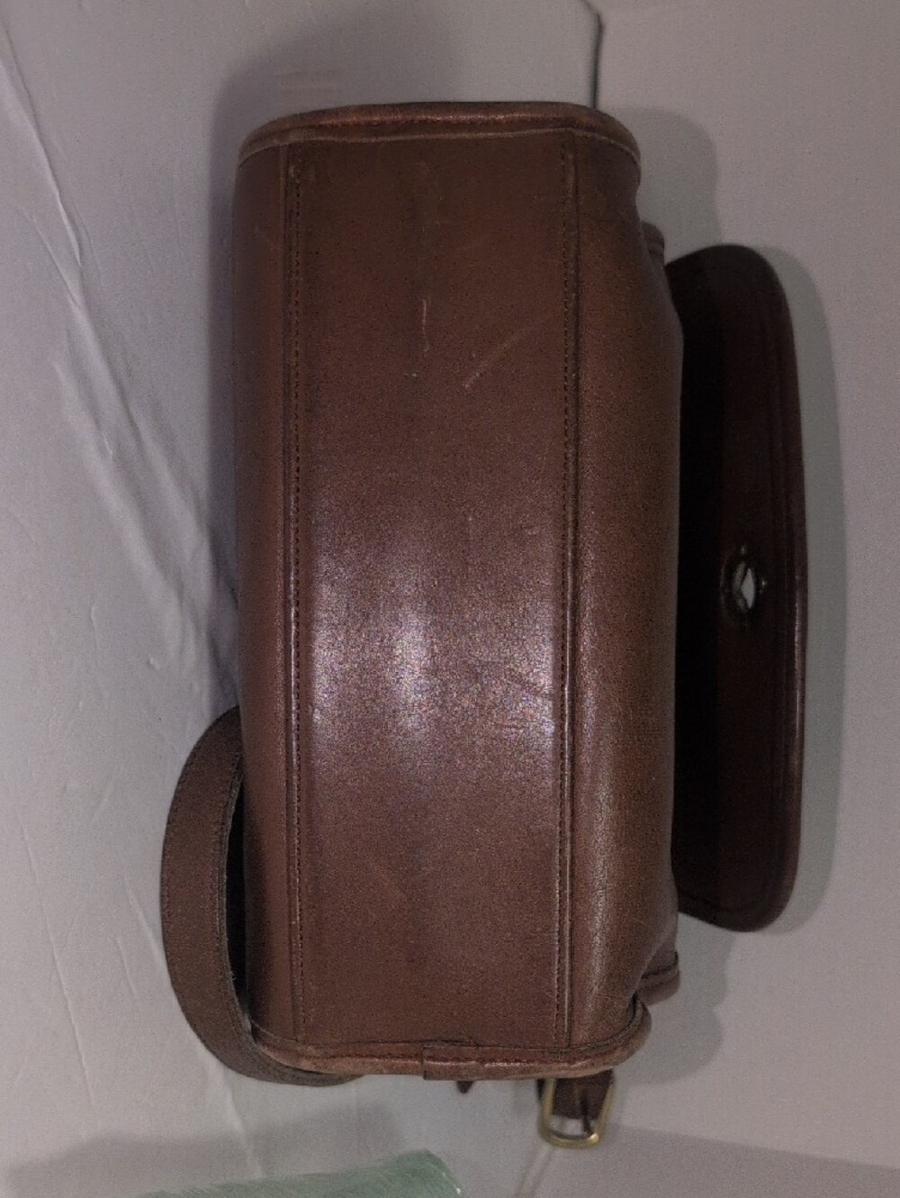 Vintage COACH Brown Leather Top-Handle Satchel with Removable Strap - Picture 11 of 12
